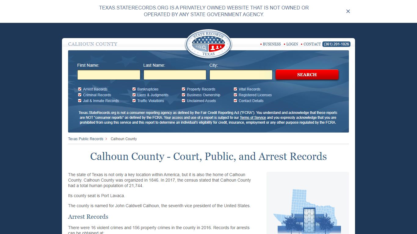 Calhoun County - Court, Public, and Arrest Records